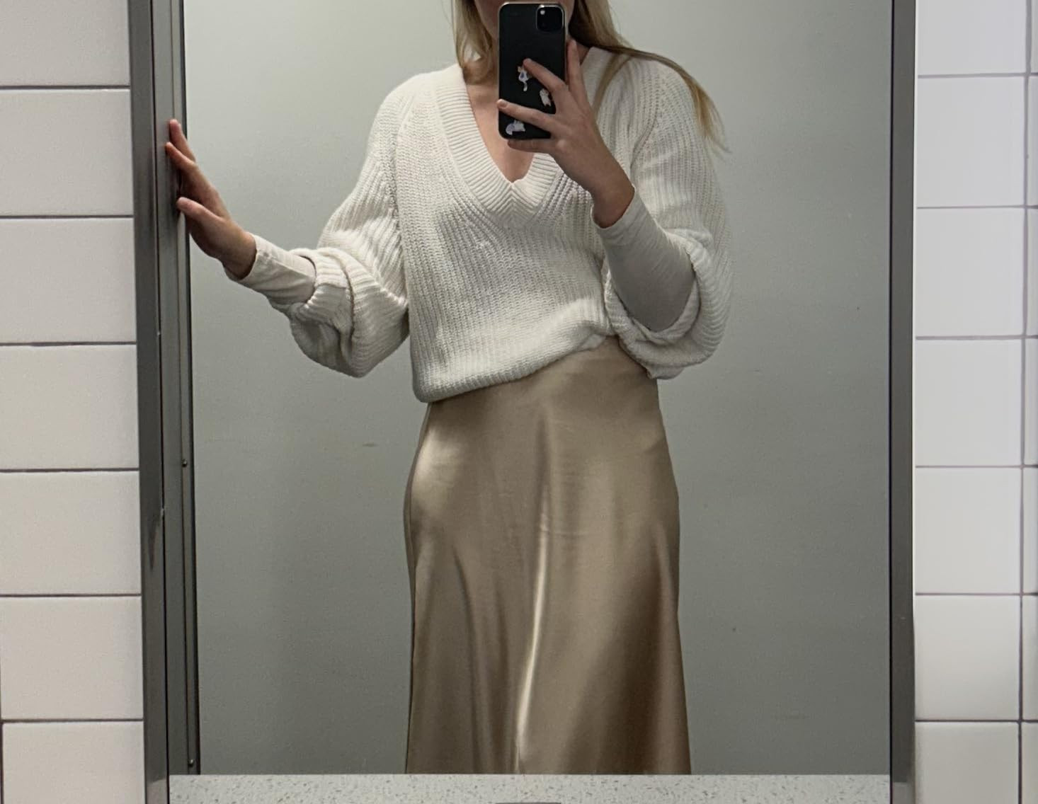 Zeagoo Skirts for Women High Waist Skirt Elegant Midi Skirt Satin | Amazon (US)