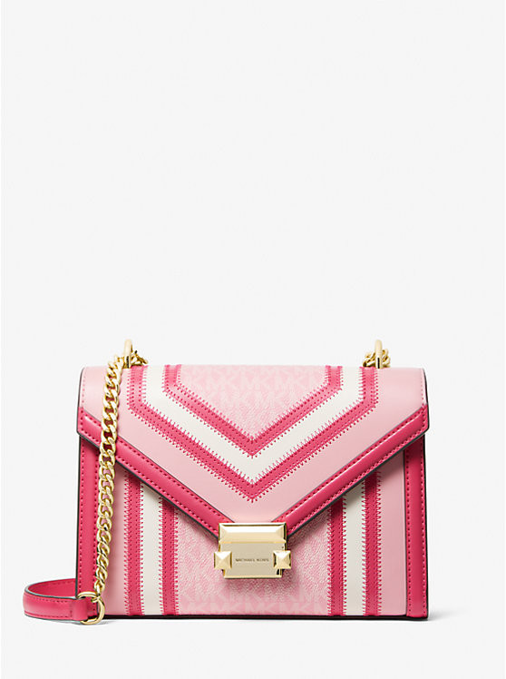 Whitney Medium Color-Block and Signature Logo Shoulder Bag | Michael Kors US