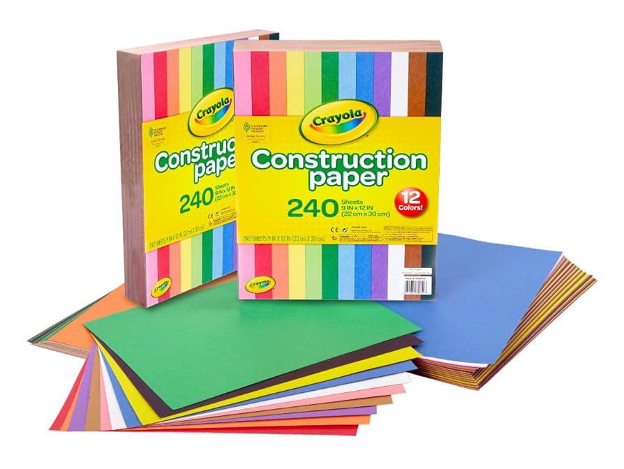 Crayola Construction Paper - 480ct (2pck), Bulk Back to School Essentials For Kids, Teacher Class... | Amazon (US)