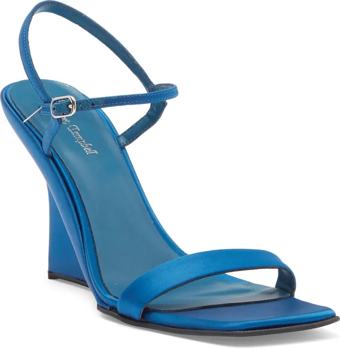 Jeffrey Campbell Kassandra Satin Ankle Strap Wedge Sandal (Women) | Nordstromrack | Nordstrom Rack