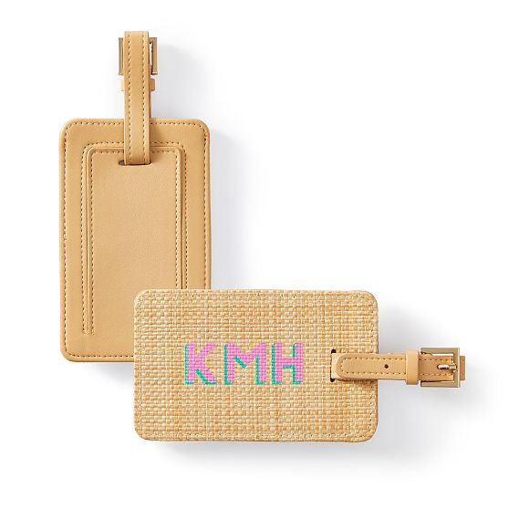 Raffia Luggage Tag | Mark and Graham