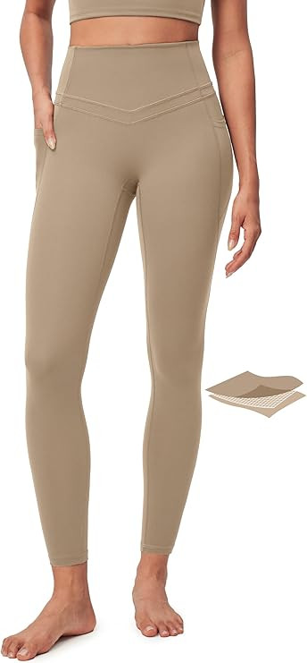 IUGA Compression Leggings with Pockets for Women Tummy Control Leggings No Front Seam Workout Hig... | Amazon (US)