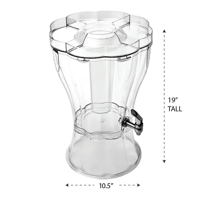 Buddeez 3.5 Gallon Break-Resistant Tritan Beverage Dispenser with Removable Ice-Cone and Party To... | Walmart (US)