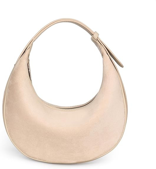 Herald Suede Crossbody Bag for Women, Vintage Hobo Handbag Crescent Shoulder Purses with Adjustab... | Amazon (US)
