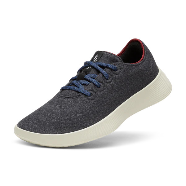 Women's Wool Runner Go - Dark Grey/Thunder Red (Arid Beige Sole) | Allbirds