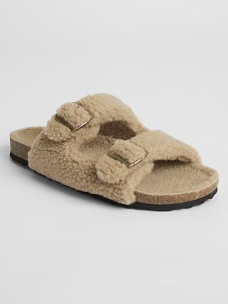 Sherpa Buckle-Strap Sandals | Gap Factory