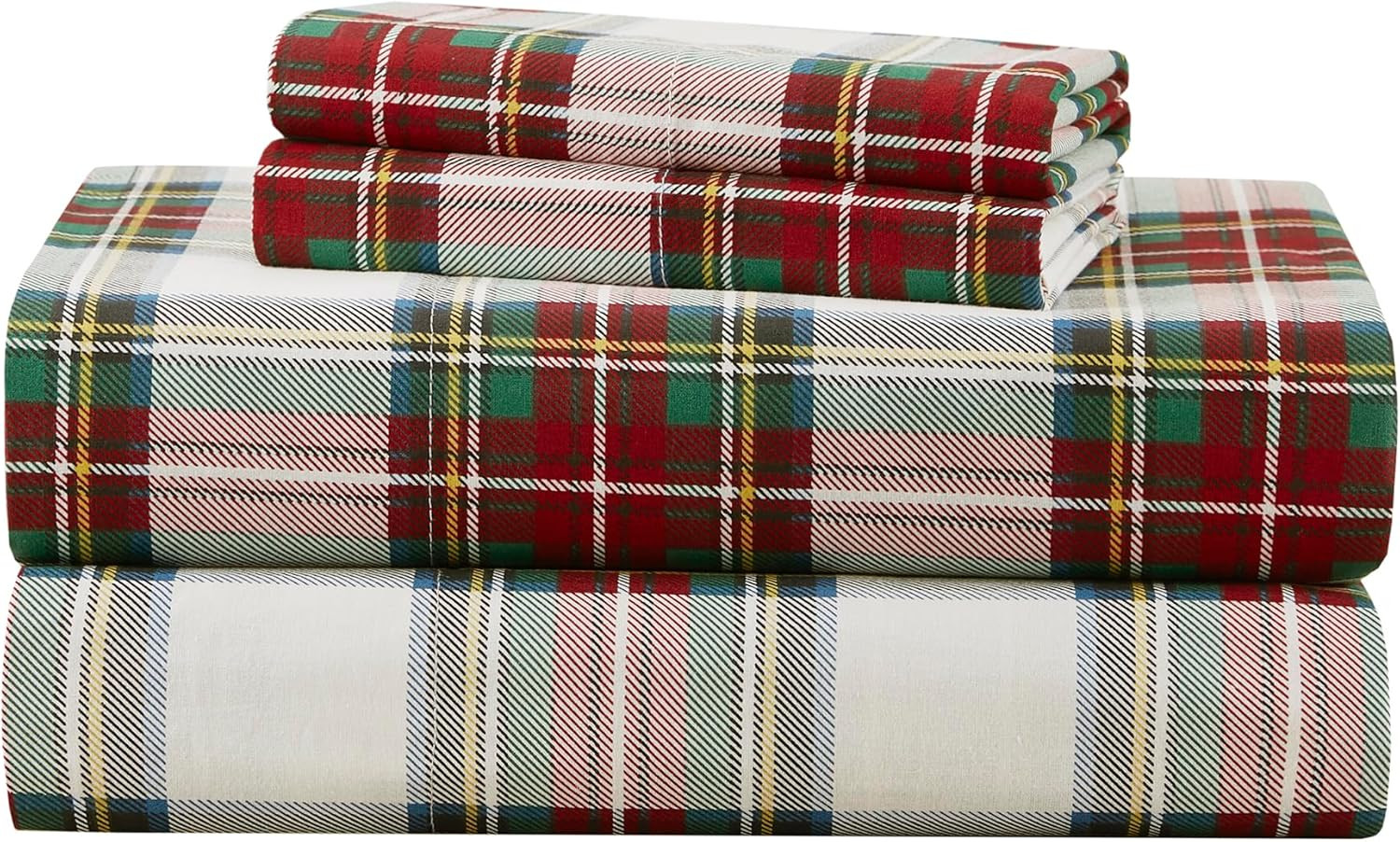 Comfort Spaces 100% Cotton Percale Sheets King Size Sheet Set, 4 Piece | Amazon (US)