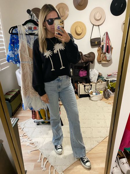 Every day outfit featuring the softest sweater and affordable bootcut jeans🌴

The exact jeans are daze cover girl midrise boot but I couldn’t find a LTK link so I linked some others from daze I liked . All of their denim is under $100 and they have so many styles 

#LTKfindsunder100 #LTKSeasonal #LTKover40