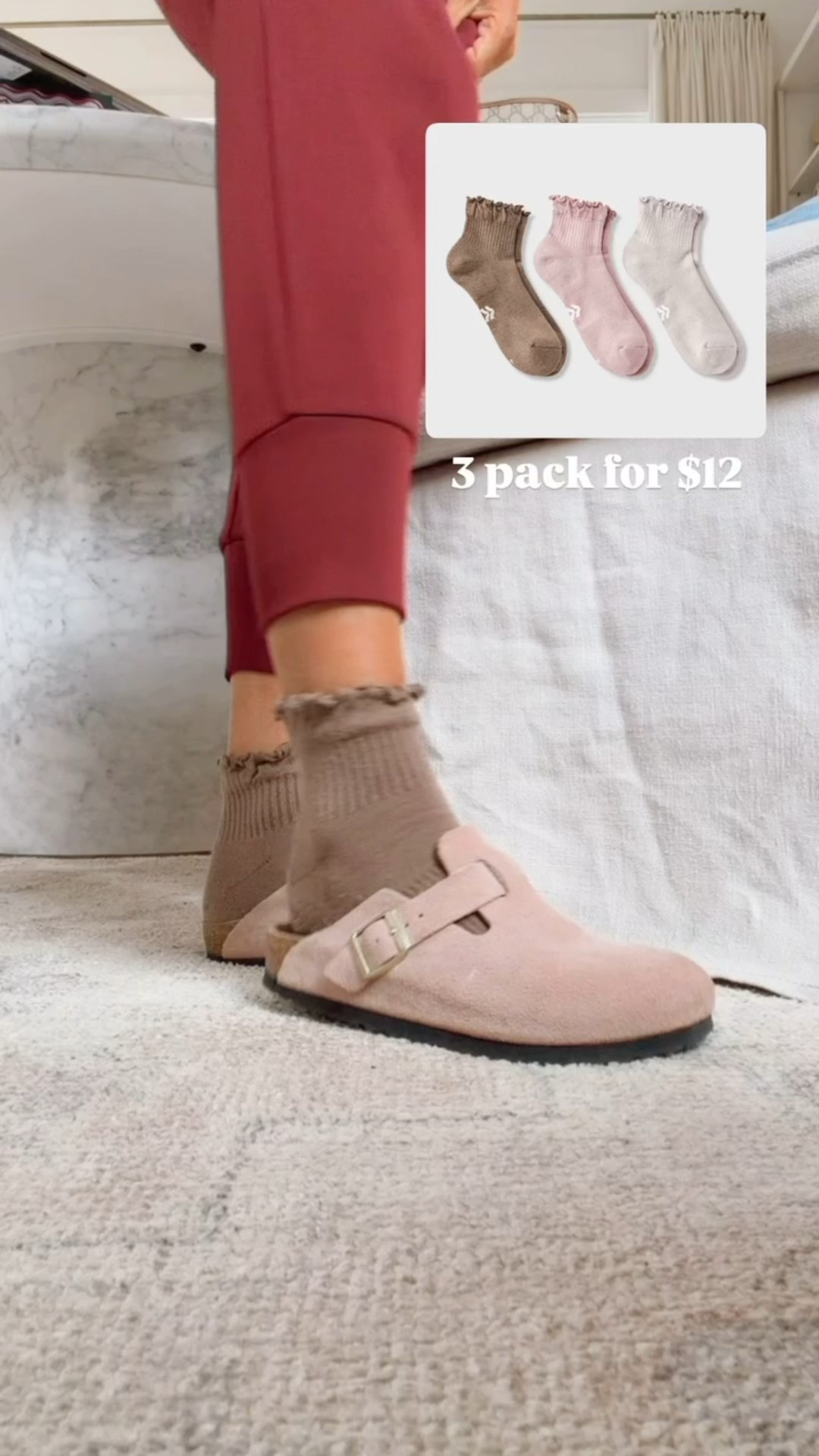 I love these ruffle socks! They are actually active socks, so I even wear them while working out! The perfect add to any athleisure or activewear look!

Loverly Grey, Target, socks, ruffle socks, Birkenstock clogs 

#LTKFindsUnder50