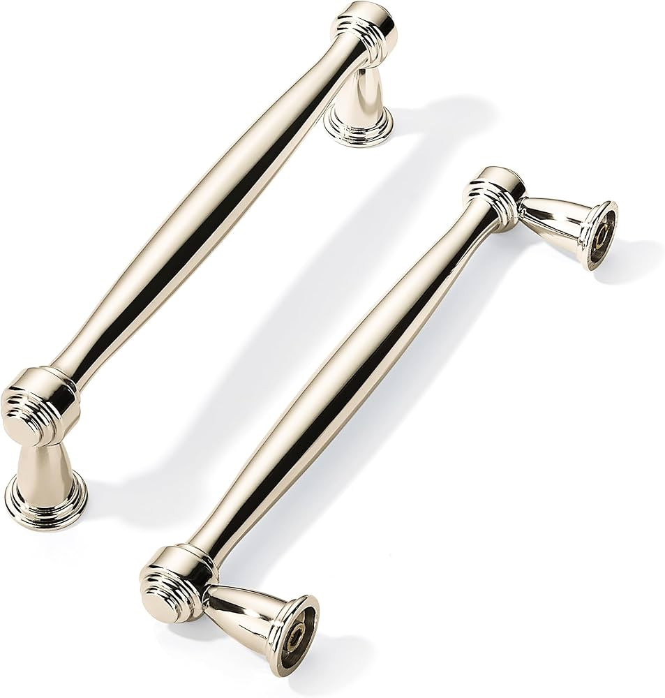 khtumeware 10 Pack Polished Nickel Cabinet Pulls 5 Inch(128mm) Hole Centers Cabinet Pulls Kitchen... | Amazon (US)