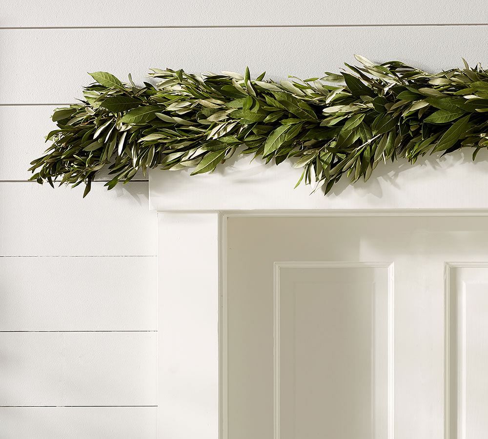 Fresh Olive Leaf & Myrtle Garland | Pottery Barn (US)