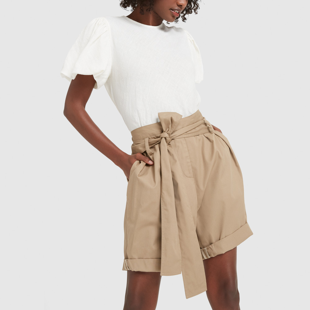 Preen By Thornton Bregazzi Nancy Shorts in Camel, Medium | goop