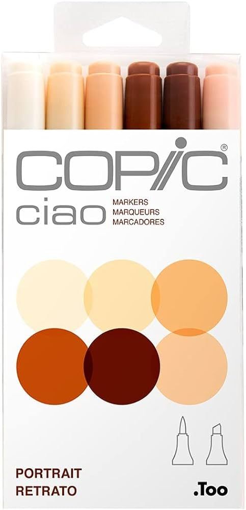 Copic I6-Skin Ciao Markers, Skin, Portrait, 6-Pack | Amazon (US)