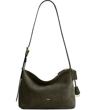 COACH Suede Mott Messenger Bag 33 - Olive | Dillard's