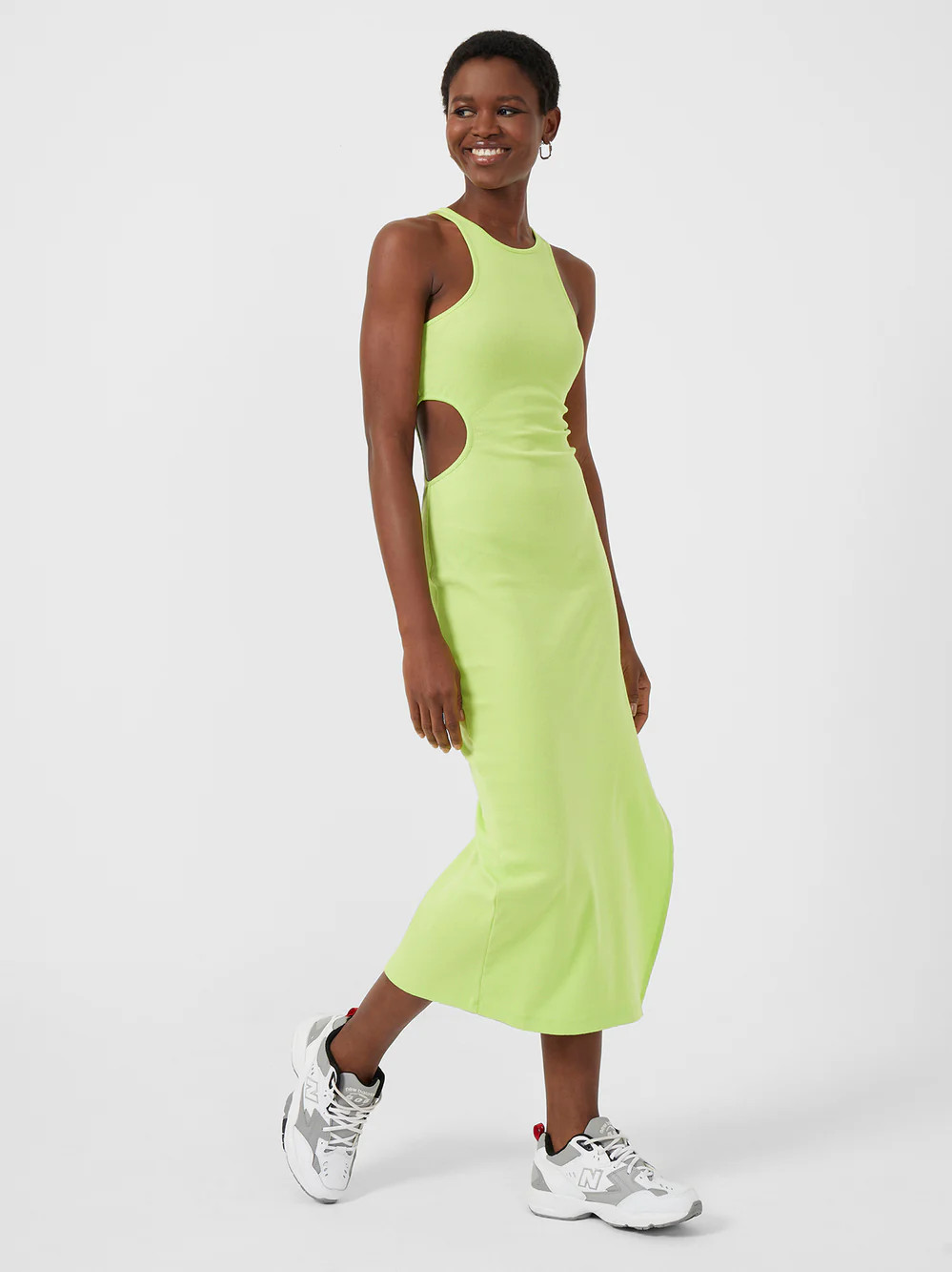 Rasha Ribbed Cut Out Dress | French Connection (US)