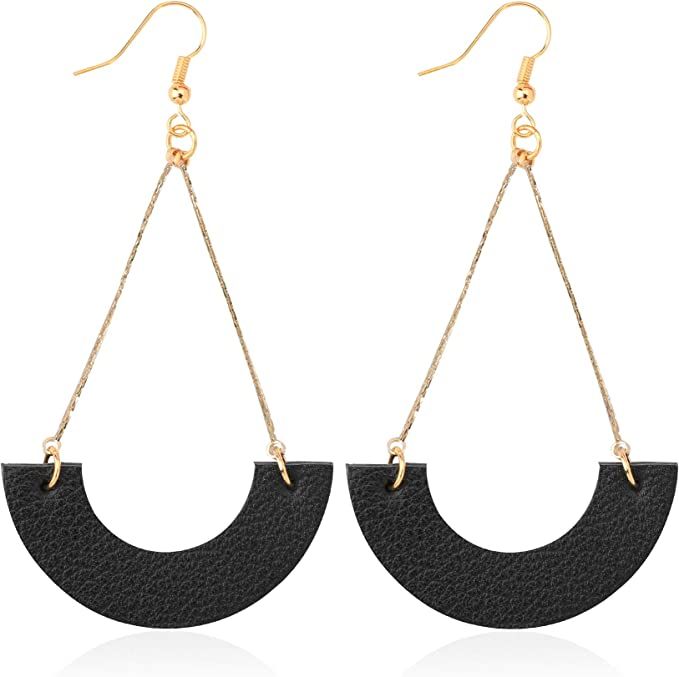 KINIVA Leather Earrings Dangle for Women, Lightweight Dangle Earrings Drop for Teen Girls, Gifts ... | Amazon (US)