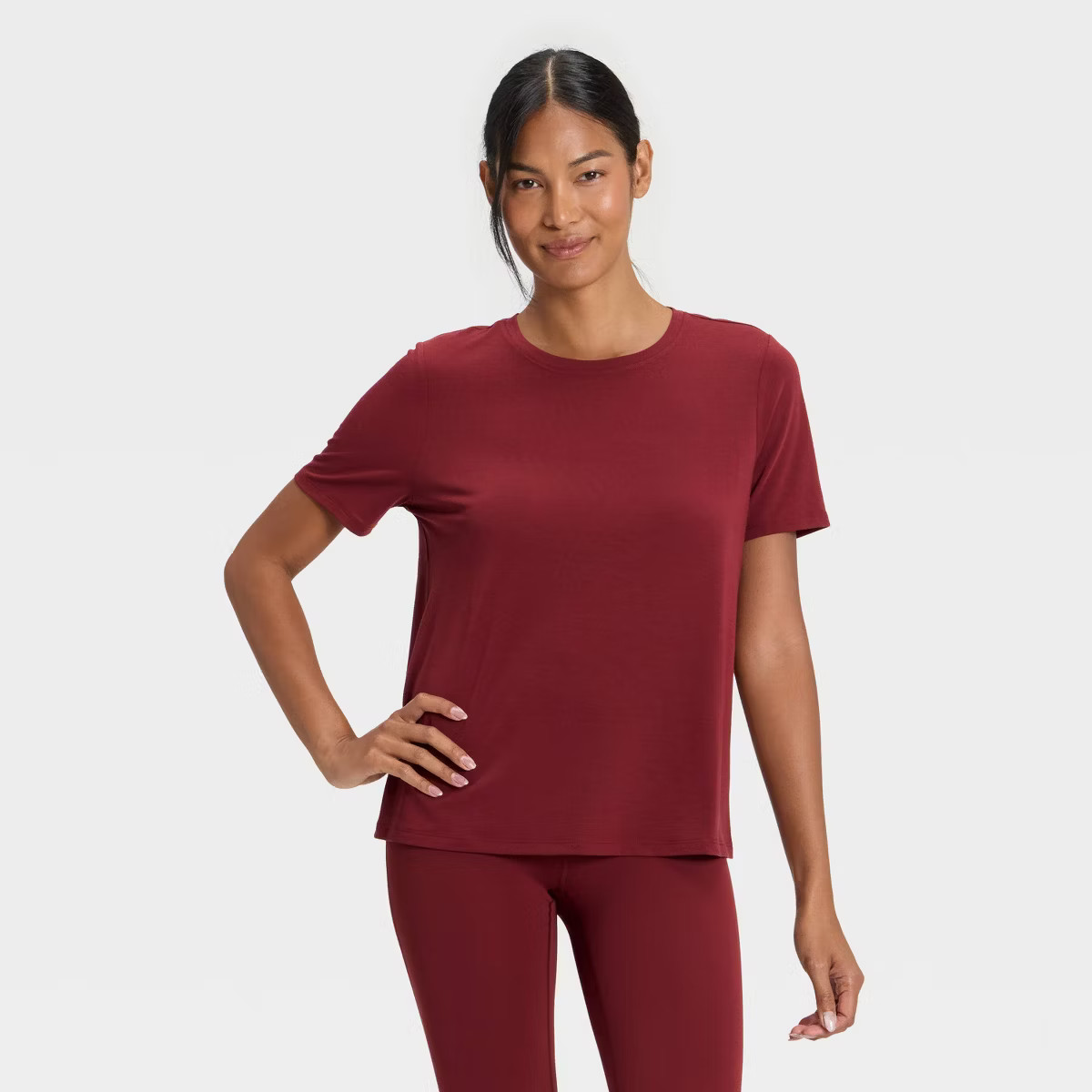 Women's Crewneck Leggings Friendly Short Sleeve T-Shirt - All In Motion™ | Target