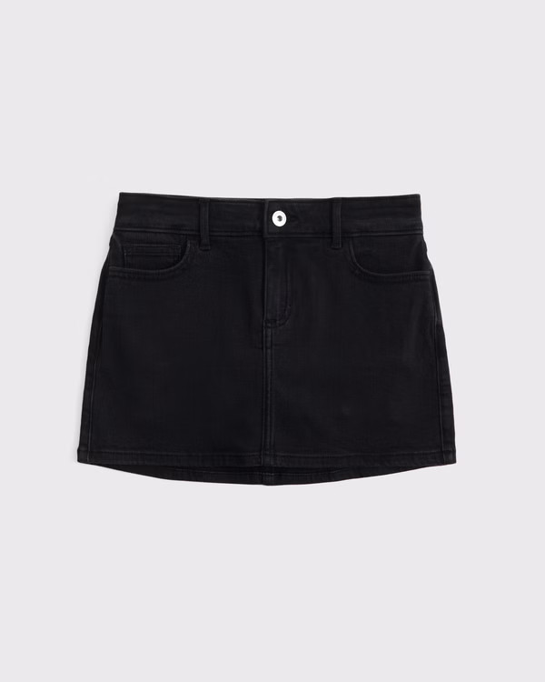 denim mini skort | Abercrombie & Fitch (US)