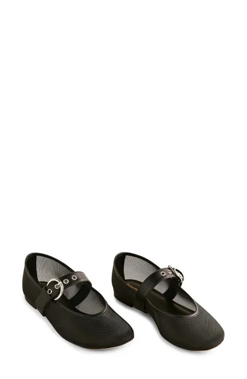 Reformation Bethany Ballet Flat in Black Mesh at Nordstrom, Size 11 | Nordstrom