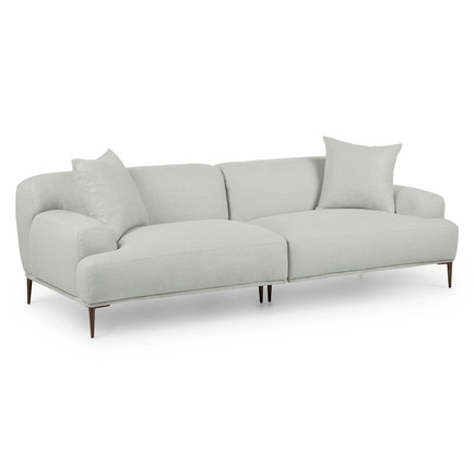 Split-Frame Linen-Blend Sofa, 91 Inches