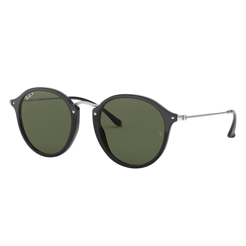Ray-Ban Round Fleck Silver Sunglasses, Polarized Green Lenses - Rb2447 | Ray-Ban (US)