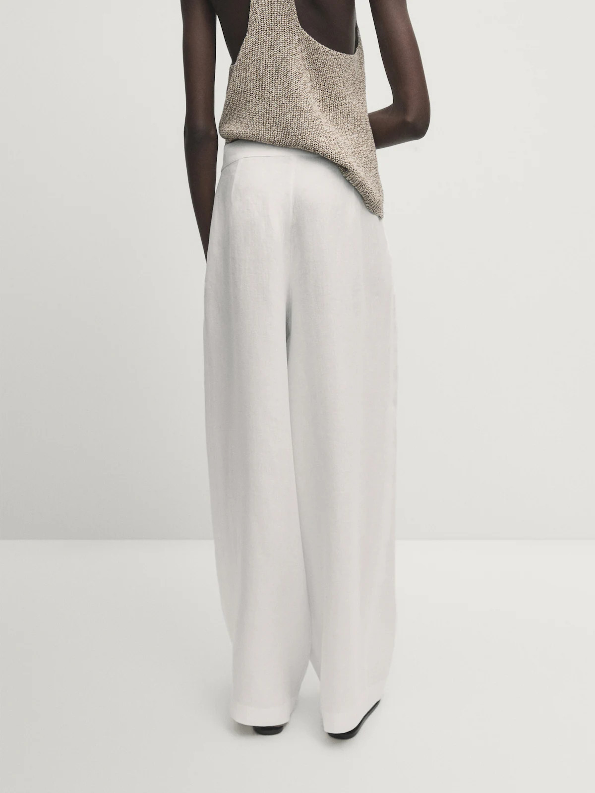 Bundfaltenhose Leinen weit | Massimo Dutti DE