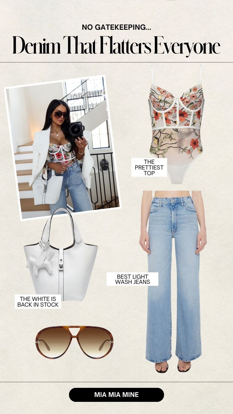 Spring date night outfit that makes you feel instantly confident. This lace bustier top from @Anthropologie is so feminine and special, and I love pairing it with my most flattering Mother jeans for that perfect balance of romantic and effortless. It’s one of those combinations that feels elevated but still easy to wear.

Anthropologie lace bustier top - size XS
Anthropologie floral bodysuit size XS
Mother jeans - wearing a 23 runs TTS (on sale now at Bloomingdale’s)

miamiamine spring date night outfit Anthropologie lace bustier top Mother jeans flattering denim outfit feminine evening style chic spring outfit idea elevated casual date night look



#LTKootd #LTKPetite #LTKSeasonal