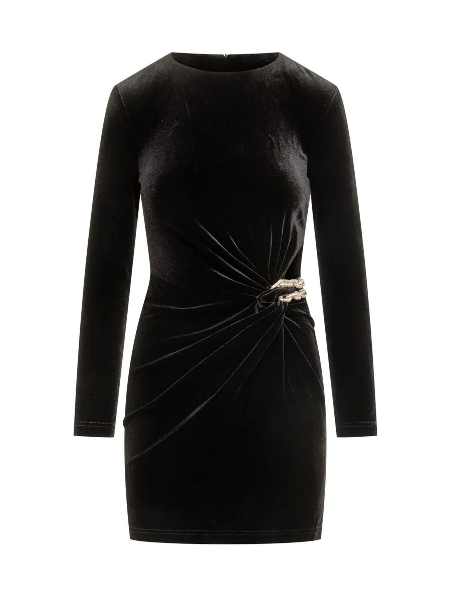Self-Portrait Self-Portrait Draped Dress In Velvet | Baltini