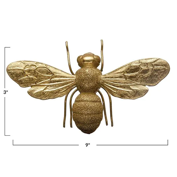 Gold Finish Decorative Bee | Antique Farm House