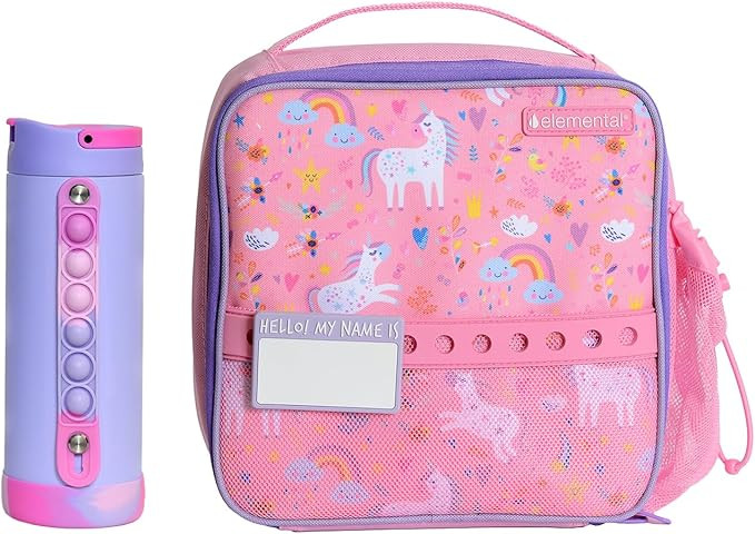 Elemental 14oz Iconic Kids Water Bottle & 3L Lunch Bag, Triple wall Insulated Bottle with Straw L... | Amazon (US)