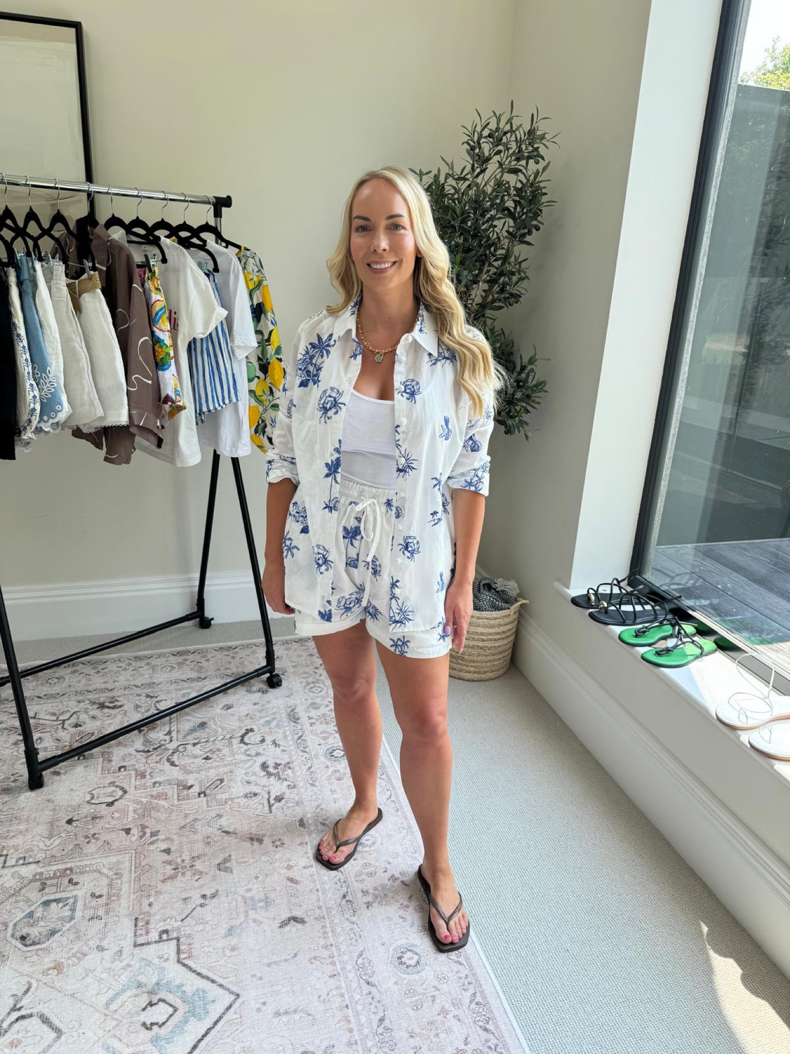 Embroidered seaside shirt & shorts set 

#LTKsummer