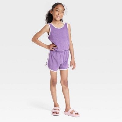 Girls' Sleeveless Romper - Cat & Jack™ Purple | Target