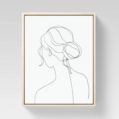 8" x 10" Lady Framed Canvas Black/White - Opalhouse™ | Target