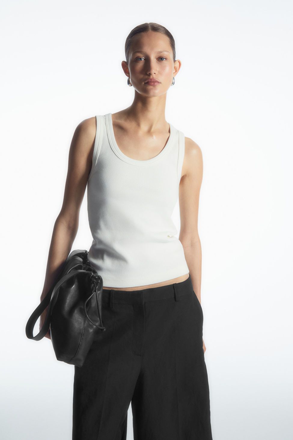 SCOOP-NECK RIBBED TANK TOP | COS (US)