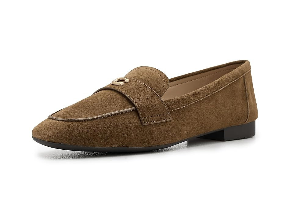 COACH Sculpted C Leather Loafers Women's Shoes Coconut: 9.5 M, Suede | Zappos.com