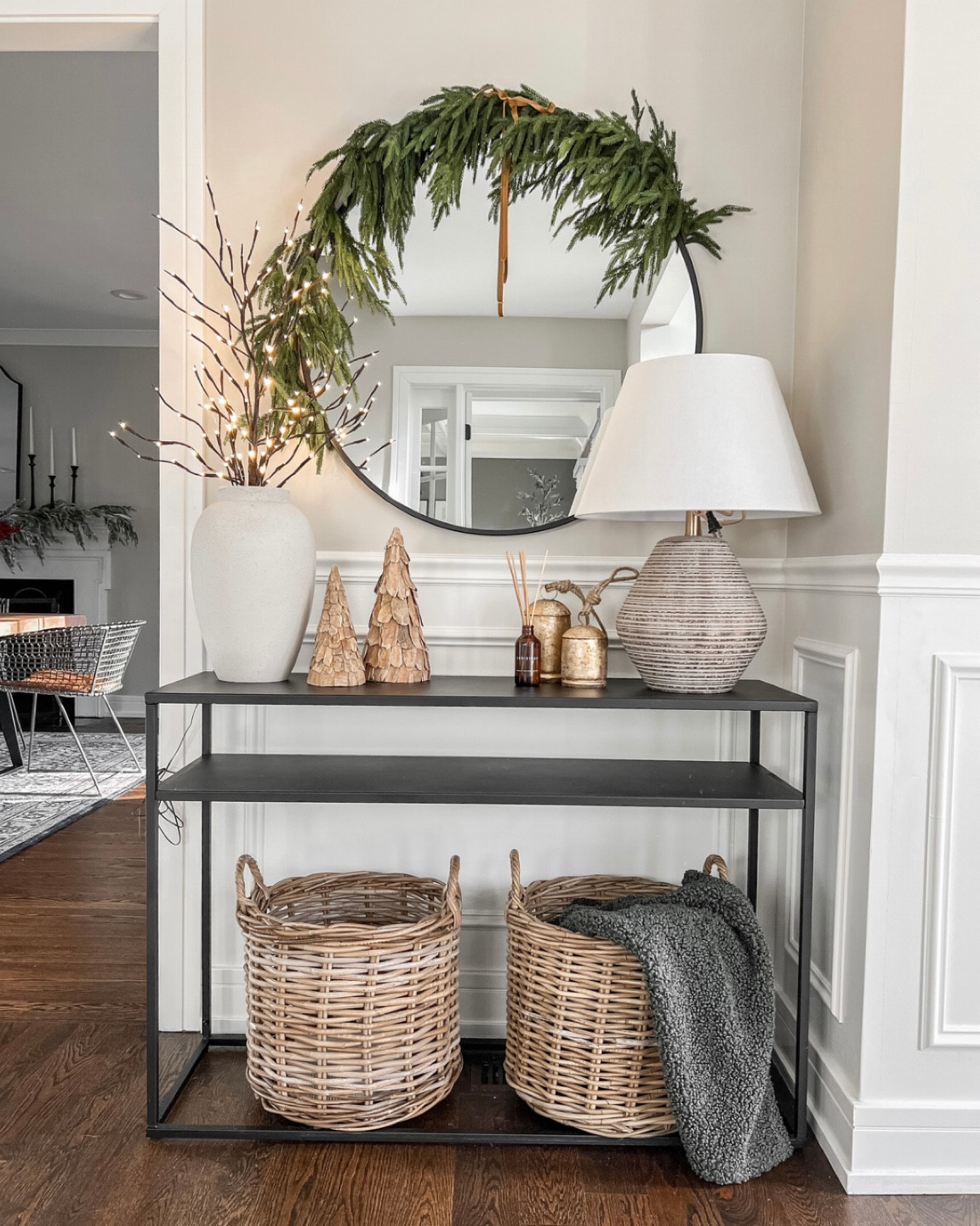 Christmas entryway console table styling 

#LTKhome #LTKSeasonal #LTKHoliday