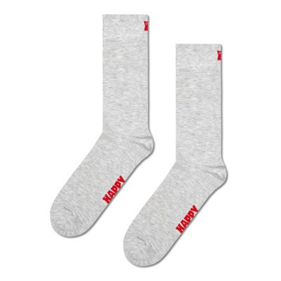 Happy Socks Adult Men and Women Crew Solid Color Socks in sustainable materials - Pair of socks in Color Grey, Size 10-13 | Target