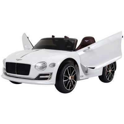 Aosom Kids Ride On Car 12V Licensed Bentley EXP12 Electric Vehicles with Parent Remote Control, Headlights, MP3, USB Port, Opening Door, White | Target