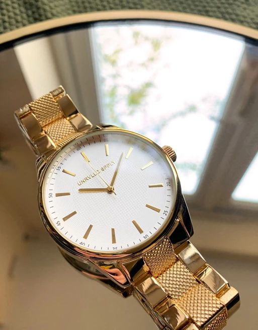 ASOS DESIGN bracelet watch in gold tone | ASOS (Global)