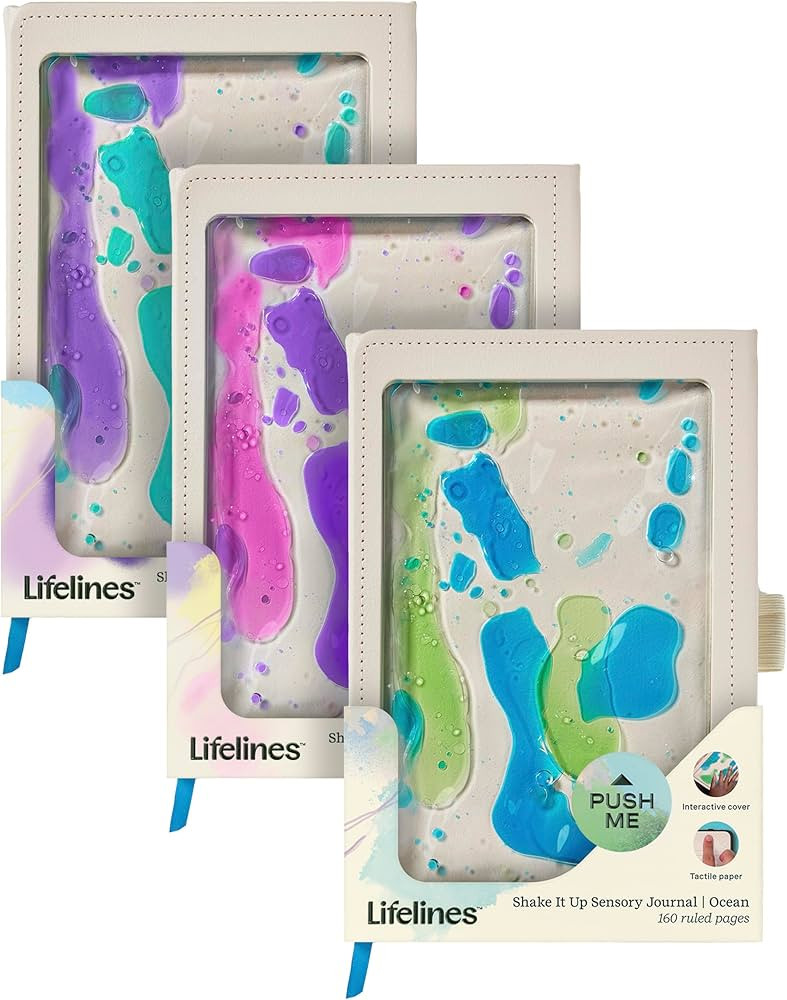 Lifelines Sensory Journal, 3-Pack Shake It Up Bundle - Fidget Ruled Notebook Journal with Interac... | Amazon (US)