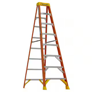 8 ft. Fiberglass Step Ladder (12 ft. Reach Height) with 300 lb. Load Capacity Type IA Duty Rating | The Home Depot