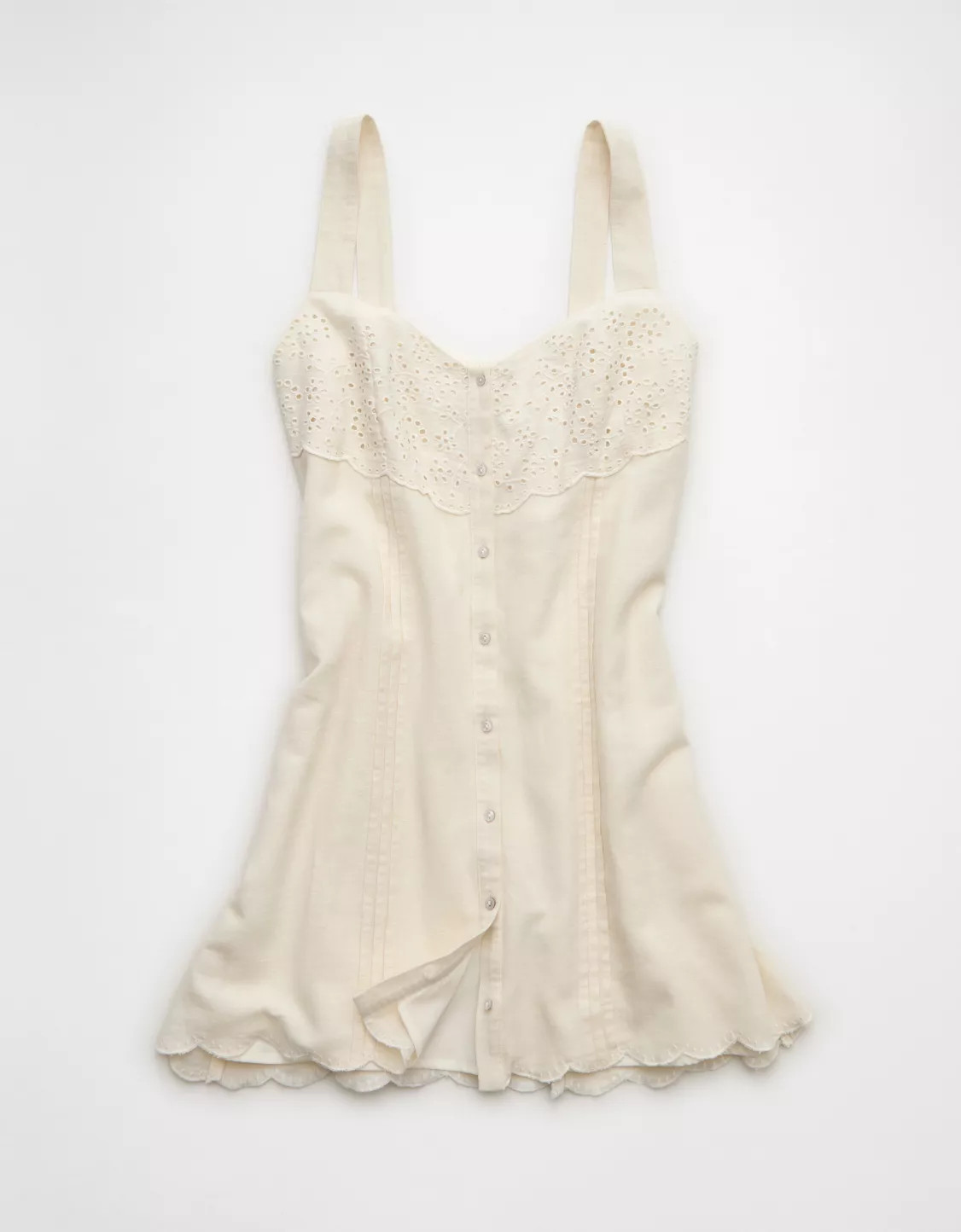 AE Button-Front Mini Dress | American Eagle Outfitters (US & CA)