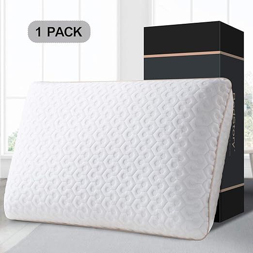 BedStory Memory Foam Pillow Medium Firm - Gel Foam Pillows for Sleeping Standard Size - Orthopedi... | Amazon (US)