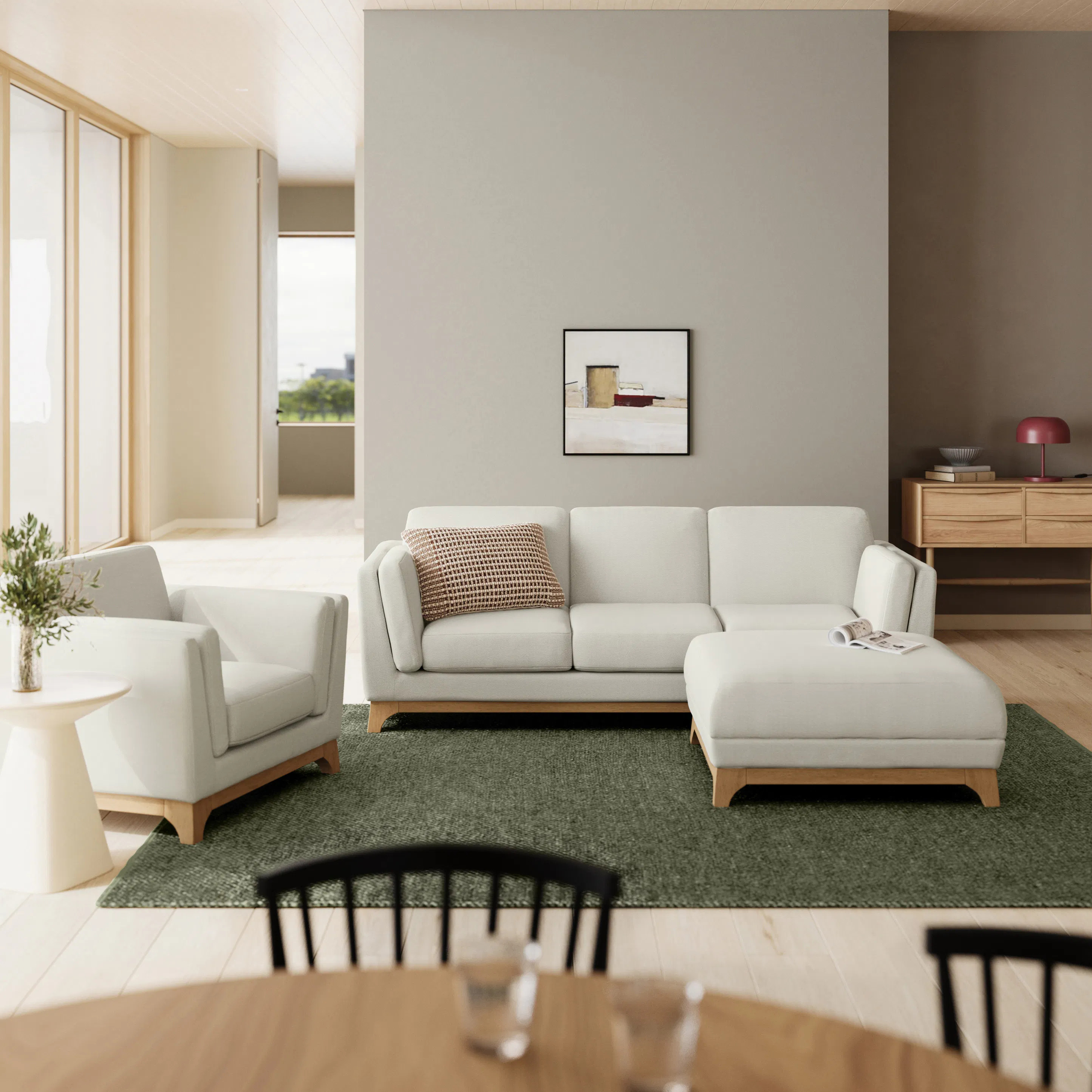 Ceni 83" Sofa - Buckler Ivory | Article