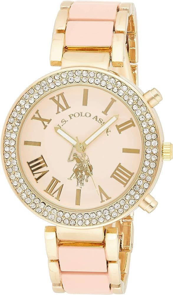Women's USC40063 Gold-Tone and Pink Bracelet Watch | Amazon (US)