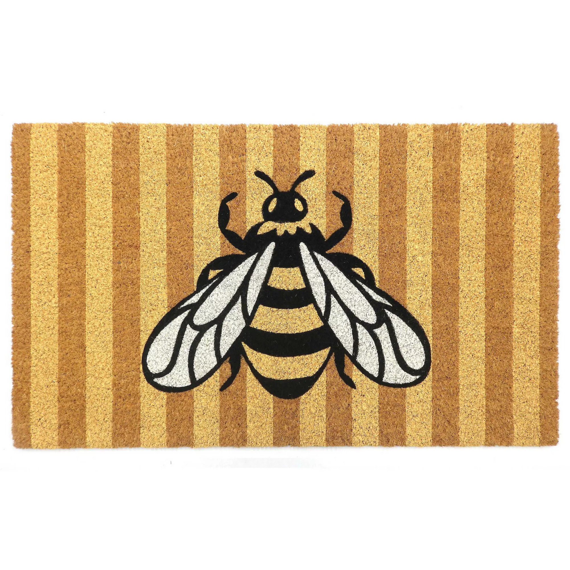 Celebrate Together™ Spring Yellow Striped Bee Coir Doormat | Kohl's