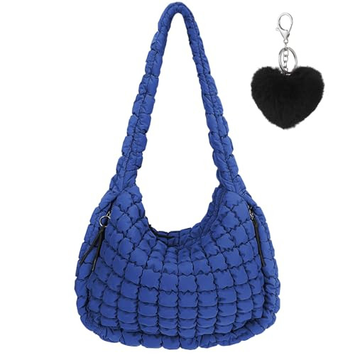Large Quilted Tote Bag Crossbody Puffer Tote Bags for Women Quilted Hobo Bags Carryall Shoulder B... | Amazon (US)