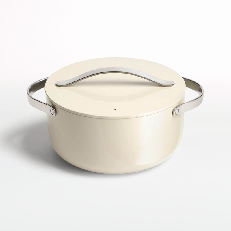 Caraway Home 6.5-Qt. Cream Non-Stick Ceramic Dutch Oven + Reviews | Crate & Barrel | Crate & Barrel