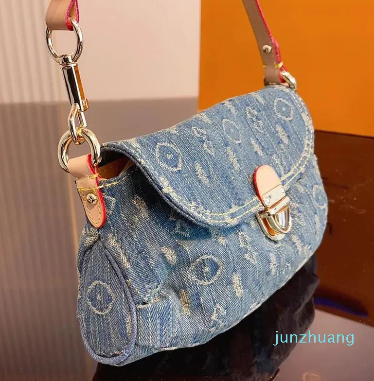 Designer Women Mini Pretty Denim Shoulder Bag France Luxury Brand L Monograms Flowers Printed Can... | DHGate