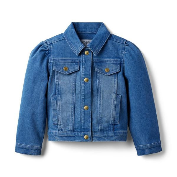Denim Puff Sleeve Jacket | Janie and Jack
